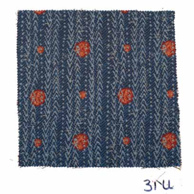 31U Medallion Indigo Sunbrella Acrylic Jacquard Grade D