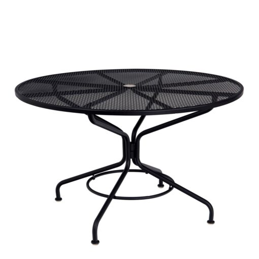 Woodard 48" Round In Stock Mesh Top Table