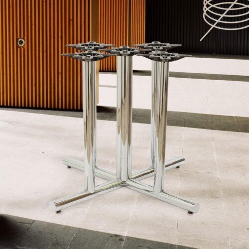 Star Line Polished Chrome 5 Column Table Base