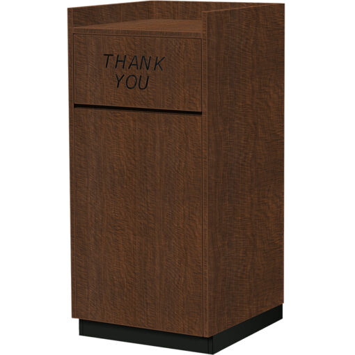 Black Walnut Waste Receptacle #C8540