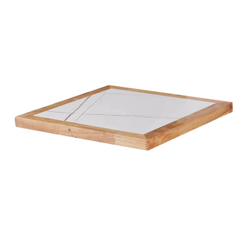 Cherry Stained Edge Indoor Sintered Stone Table Top